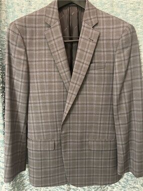 Armani Exchange Gray Plaid Sport Coat